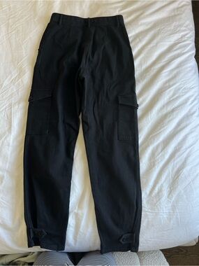 Wilfred Black Cargo Pants with Utility Pockets